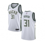 Women's Nike Milwaukee Bucks #31 John Henson Swingman White Home NBA Jersey - Association Edition