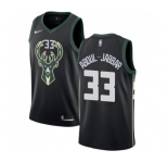 Women's Nike Milwaukee Bucks #33 Kareem Abdul-Jabbar Swingman Black Alternate NBA Jersey - Statement Edition