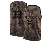 Women's Nike Milwaukee Bucks #33 Kareem Abdul-Jabbar Swingman Camo Realtree Collection NBA Jersey