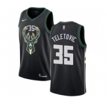 Women's Nike Milwaukee Bucks #35 Mirza Teletovic Swingman Black Alternate NBA Jersey - Statement Edition