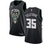 Women's Nike Milwaukee Bucks #35 Mirza Teletovic Swingman Black Alternate NBA Jersey - Statement Edition