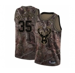Women's Nike Milwaukee Bucks #35 Mirza Teletovic Swingman Camo Realtree Collection NBA Jersey