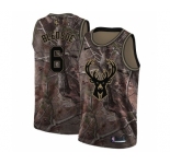 Women's Nike Milwaukee Bucks #6 Eric Bledsoe Swingman Camo Realtree Collection NBA Jersey
