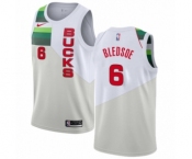 Women's Nike Milwaukee Bucks #6 Eric Bledsoe White Swingman Jersey - Earned Edition