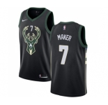 Women's Nike Milwaukee Bucks #7 Thon Maker Swingman Black Alternate NBA Jersey - Statement Edition