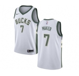 Women's Nike Milwaukee Bucks #7 Thon Maker Swingman White Home NBA Jersey - Association Edition