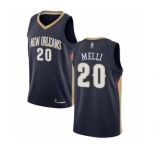 Women's New Orleans Pelicans #20 Nicolo Melli Swingman Navy Blue Basketball Jersey - Icon Edition