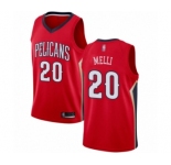 Women's New Orleans Pelicans #20 Nicolo Melli Swingman Red Basketball Jersey Statement Edition