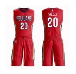Women's New Orleans Pelicans #20 Nicolo Melli Swingman Red Basketball Suit Jersey Statement Edition
