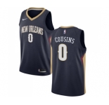 Women's Nike New Orleans Pelicans #0 DeMarcus Cousins Swingman Navy Blue Road NBA Jersey - Icon Edition