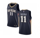 Women's Nike New Orleans Pelicans #11 Jrue Holiday Swingman Navy Blue Road NBA Jersey - Icon Edition