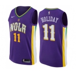 Women's Nike New Orleans Pelicans #11 Jrue Holiday Swingman Purple NBA Jersey - City Edition