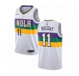 Women's Nike New Orleans Pelicans #11 Jrue Holiday Swingman White NBA Jersey - City Edition