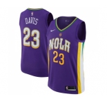 Women's Nike New Orleans Pelicans #23 Anthony Davis Swingman Purple NBA Jersey - City Edition