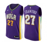 Women's Nike New Orleans Pelicans #27 Jordan Crawford Swingman Purple NBA Jersey - City Edition