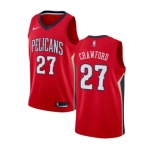 Women's Nike New Orleans Pelicans #27 Jordan Crawford Swingman Red Alternate NBA Jersey Statement Edition