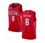 Women's Nike New Orleans Pelicans #8 Jahlil Okafor Swingman Red NBA Jersey Statement Edition
