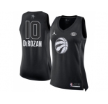 Women Nike Toronto Raptors #10 DeMar DeRozan Black NBA Jordan Swingman 2018 All-Star Game Jersey