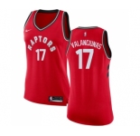 Women's Nike Toronto Raptors #17 Jonas Valanciunas Swingman Red Road NBA Jersey - Icon Edition
