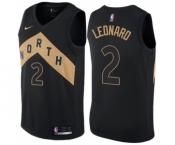 Women's Nike Toronto Raptors #2 Kawhi Leonard Swingman Black NBA Jersey - City Edition