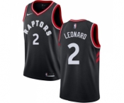 Women's Nike Toronto Raptors #2 Kawhi Leonard Swingman Black NBA Jersey Statement Edition
