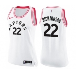 Women's Nike Toronto Raptors #22 Malachi Richardson Swingman White Pink Fashion NBA Jersey