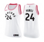 Women's Nike Toronto Raptors #24 Norman Powell Swingman White Pink Fashion NBA Jersey