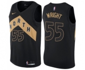 Women's Nike Toronto Raptors #55 Delon Wright Swingman Black NBA Jersey - City Edition
