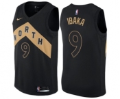 Women's Nike Toronto Raptors #9 Serge Ibaka Swingman Black NBA Jersey - City Edition