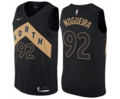 Women's Nike Toronto Raptors #92 Lucas Nogueira Swingman Black NBA Jersey - City Edition