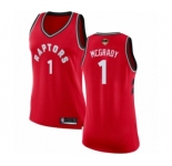 Women's Toronto Raptors #1 Tracy Mcgrady Swingman Red 2019 Basketball Finals Bound Jersey - Icon Edition