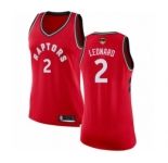 Women's Toronto Raptors #2 Kawhi Leonard Swingman Red 2019 Basketball Finals Bound Jersey - Icon Edition