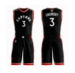 Women's Toronto Raptors #3 OG Anunoby Swingman Black 2019 Basketball Finals Bound Suit Jersey Statement Edition
