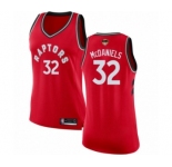 Women's Toronto Raptors #32 KJ McDaniels Swingman Red 2019 Basketball Finals Bound Jersey - Icon Edition
