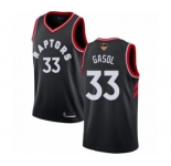 Women's Toronto Raptors #33 Marc Gasol Swingman Black 2019 Basketball Finals Bound Jersey Statement Edition