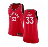Women's Toronto Raptors #33 Marc Gasol Swingman Red 2019 Basketball Finals Bound Jersey - Icon Edition