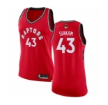 Women's Toronto Raptors #43 Pascal Siakam Swingman Red 2019 Basketball Finals Bound Jersey - Icon Edition