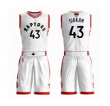 Women's Toronto Raptors #43 Pascal Siakam Swingman White 2019 Basketball Finals Bound Suit Jersey - Association Edition