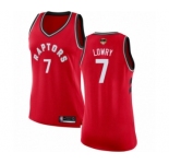 Women's Toronto Raptors #7 Kyle Lowry Swingman Red 2019 Basketball Finals Bound Jersey - Icon Edition