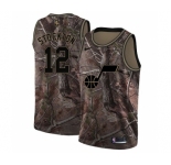 Women's Nike Utah Jazz #12 John Stockton Swingman Camo Realtree Collection NBA Jersey