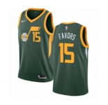 Women's Nike Utah Jazz #15 Derrick Favors Green Swingman Jersey - Earned Edition