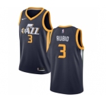 Women's Nike Utah Jazz #3 Ricky Rubio Swingman Navy Blue Road NBA Jersey - Icon Edition