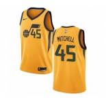 Women's Nike Utah Jazz #45 Donovan Mitchell Authentic Gold NBA Jersey Statement Edition