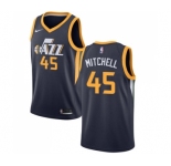 Women's Nike Utah Jazz #45 Donovan Mitchell Swingman Navy Blue Road NBA Jersey - Icon Edition