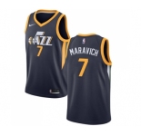 Women's Nike Utah Jazz #7 Pete Maravich Swingman Navy Blue Road NBA Jersey - Icon Edition