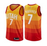 Women's Nike Utah Jazz #7 Pete Maravich Swingman Orange NBA Jersey - City Edition