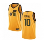 Women's Utah Jazz #10 Mike Conley Swingman Gold Basketball Jersey Statement Edition