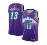 Women's Utah Jazz #13 Tony Bradley Swingman Purple Hardwood Classics Basketball Jersey