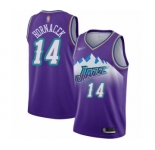 Women's Utah Jazz #14 Jeff Hornacek Swingman Purple Hardwood Classics Basketball Jersey