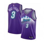 Women's Utah Jazz #3 Justin Wright-Foreman Swingman Purple Hardwood Classics Basketball Jersey